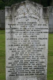 Chalmers Family grave at Anwoth New Churchyard